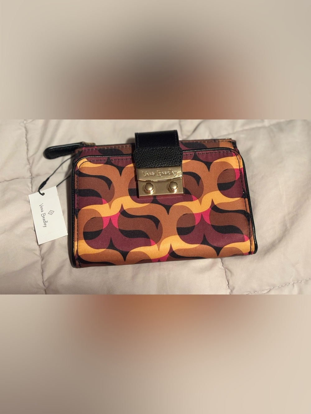 Vera Bradley Pushlock Wallet in the "Modern Lights" pattern NWT